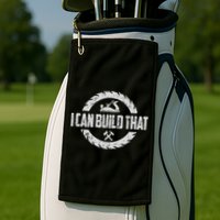 Funny Woodworker Carpenter I Can Build That Woodworking Golf Towel