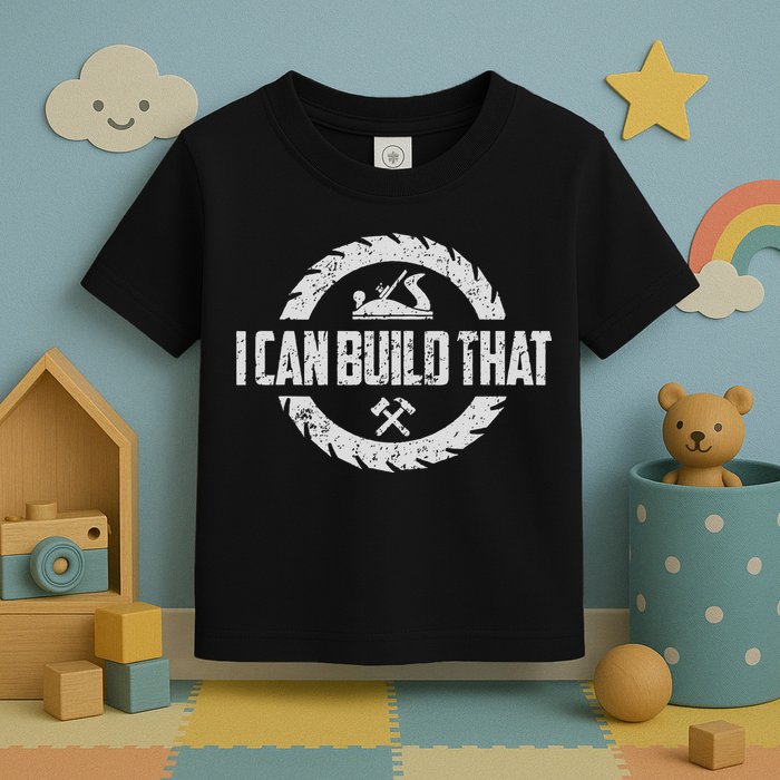 Funny Woodworker Carpenter I Can Build That Woodworking Toddler T-Shirt