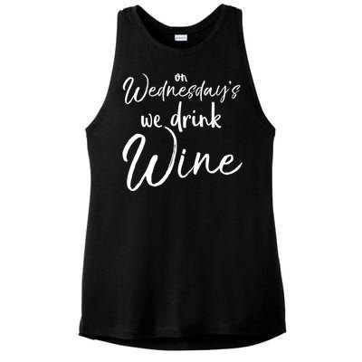 Funny Wine Club Funny Gift On Wednesday's We Wine Gift Ladies PosiCharge Tri-Blend Wicking Tank