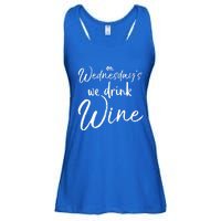 Funny Wine Club Funny Gift On Wednesday's We Wine Gift Ladies Essential Flowy Tank