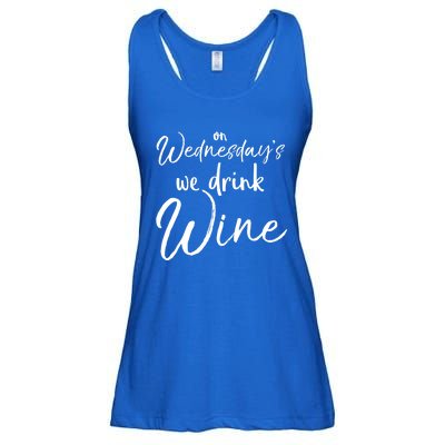 Funny Wine Club Funny Gift On Wednesday's We Wine Gift Ladies Essential Flowy Tank