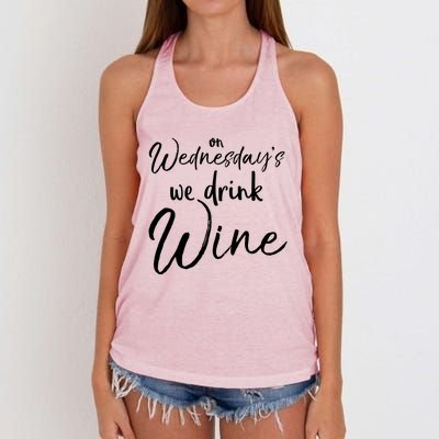 Funny Wine Club Funny Gift On Wednesday's We Wine Gift Women's Knotted Racerback Tank