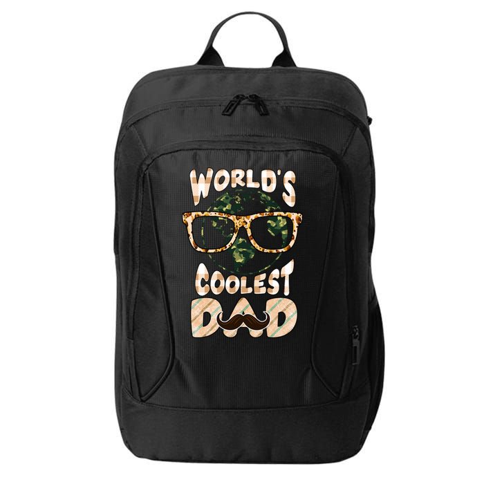 Funny World's Coolest Dad Beard Matchhing Family Gift For Father's Day City Backpack