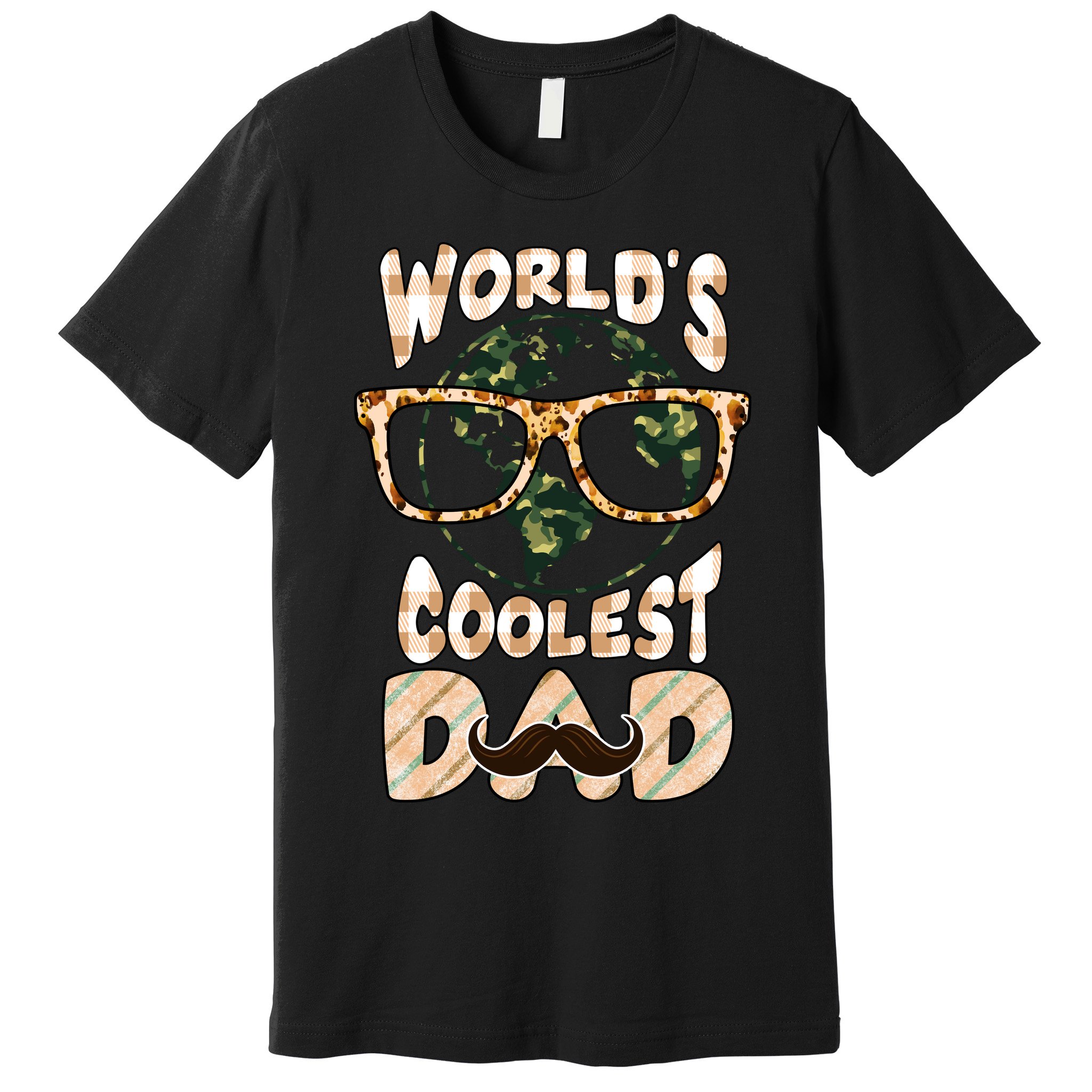 Funny World's Coolest Dad Beard Matchhing Family Gift For Father's Day Premium T-Shirt