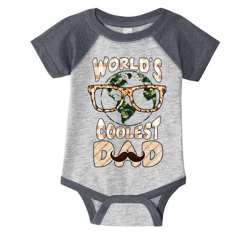 Funny World's Coolest Dad Beard Matchhing Family Gift For Father's Day Infant Baby Jersey Bodysuit