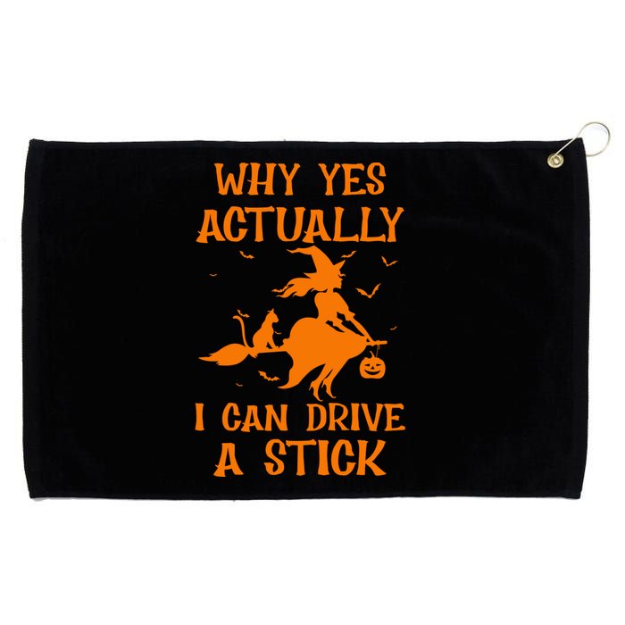 Funny Witch Costume Why Yes Actually I Can Drive A Stick Grommeted Golf Towel