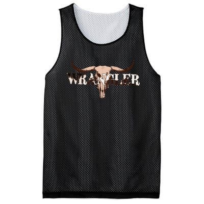 funny Wrangler Cowhide Cow Skull Cow Mesh Reversible Basketball Jersey Tank