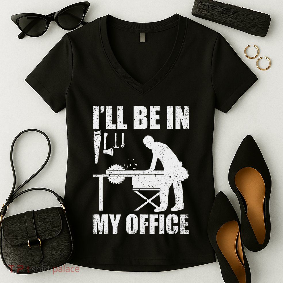 Funny Woodworking Carpenter Carpentry Woodworker Gift Short Sleeve Women's V-Neck T-Shirt