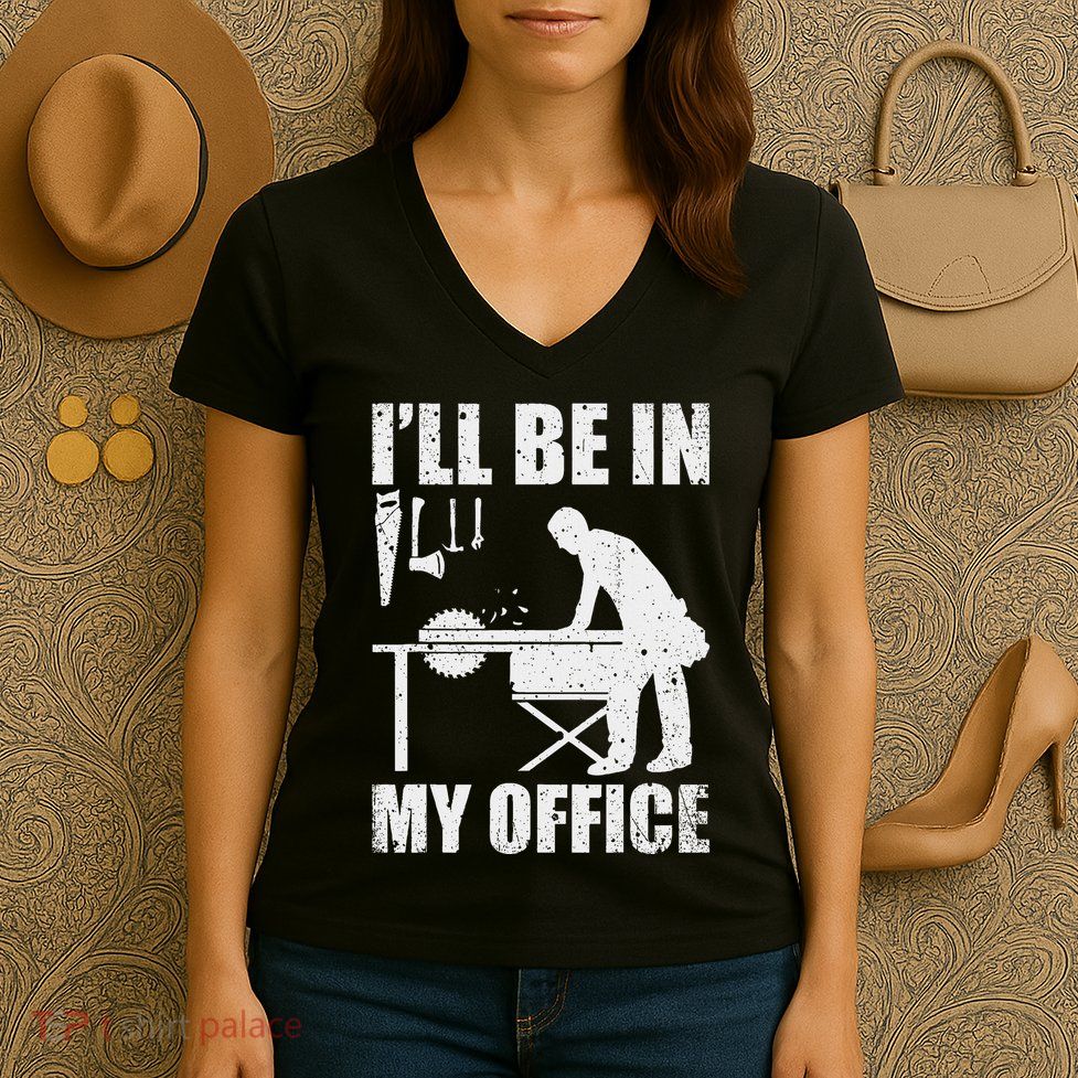 Funny Woodworking Carpenter Carpentry Woodworker Gift Short Sleeve Women's V-Neck T-Shirt