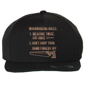 Funny Woodworking Carpentry Wood Lathe Funny Carpenter Gift Wool Snapback Cap