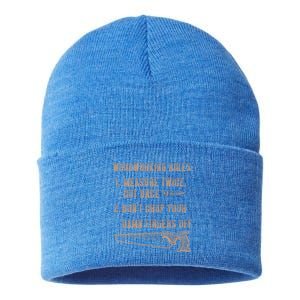 Funny Woodworking Carpentry Wood Lathe Funny Carpenter Gift Sustainable Knit Beanie