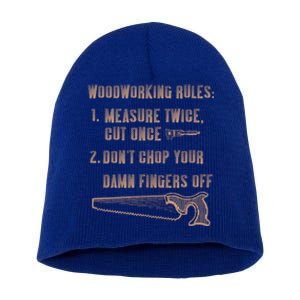 Funny Woodworking Carpentry Wood Lathe Funny Carpenter Gift Short Acrylic Beanie