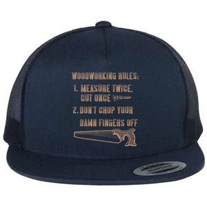 Funny Woodworking Carpentry Wood Lathe Funny Carpenter Gift Flat Bill Trucker Hat