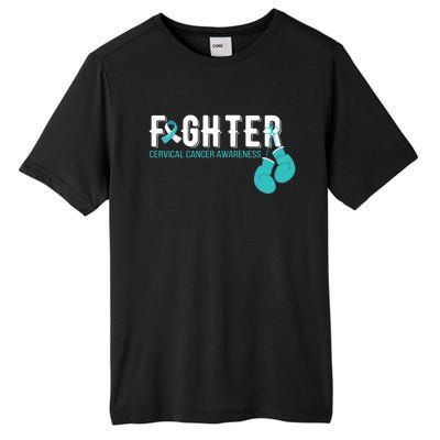 Fighter Warrior Cervical Cancer Awareness Funny Gift Great Gift Tall Fusion ChromaSoft Performance T-Shirt