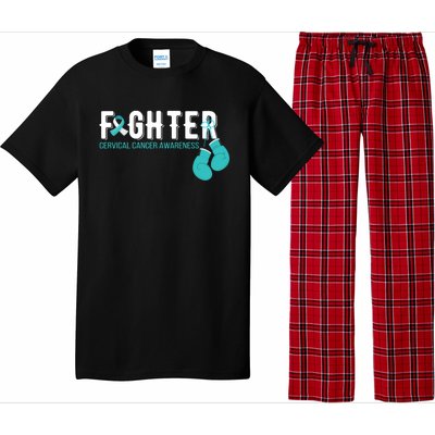 Fighter Warrior Cervical Cancer Awareness Funny Gift Great Gift Pajama Set