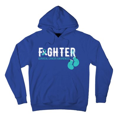 Fighter Warrior Cervical Cancer Awareness Funny Gift Great Gift Hoodie