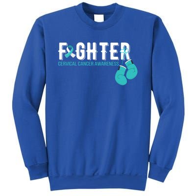 Fighter Warrior Cervical Cancer Awareness Funny Gift Great Gift Sweatshirt