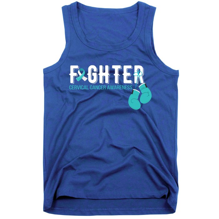 Fighter Warrior Cervical Cancer Awareness Funny Gift Great Gift Tank Top