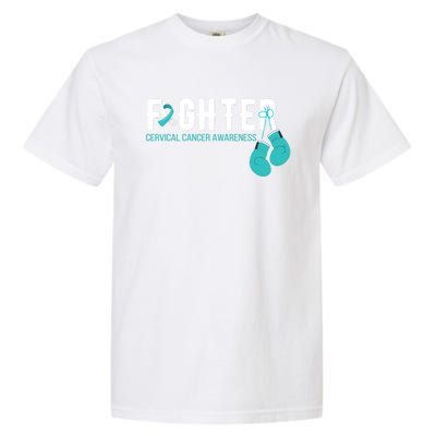 Fighter Warrior Cervical Cancer Awareness Funny Gift Great Gift Garment-Dyed Heavyweight T-Shirt