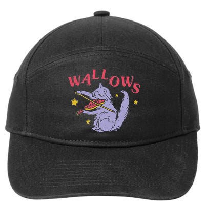 Funny Wallows Cat Fiddle 7-Panel Snapback Hat
