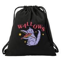 Funny Wallows Cat Fiddle Drawstring Bag