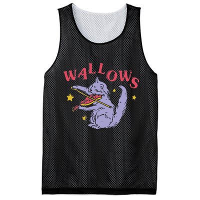 Funny Wallows Cat Fiddle Mesh Reversible Basketball Jersey Tank
