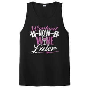 Funny Workout Cool Gift Workout Now Wine Later PosiCharge Competitor Tank