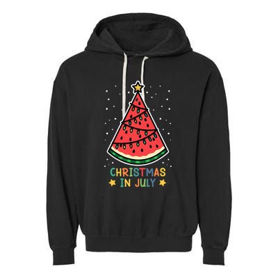 Funny Watermelon Christmas in July Wo  Garment-Dyed Fleece Hoodie