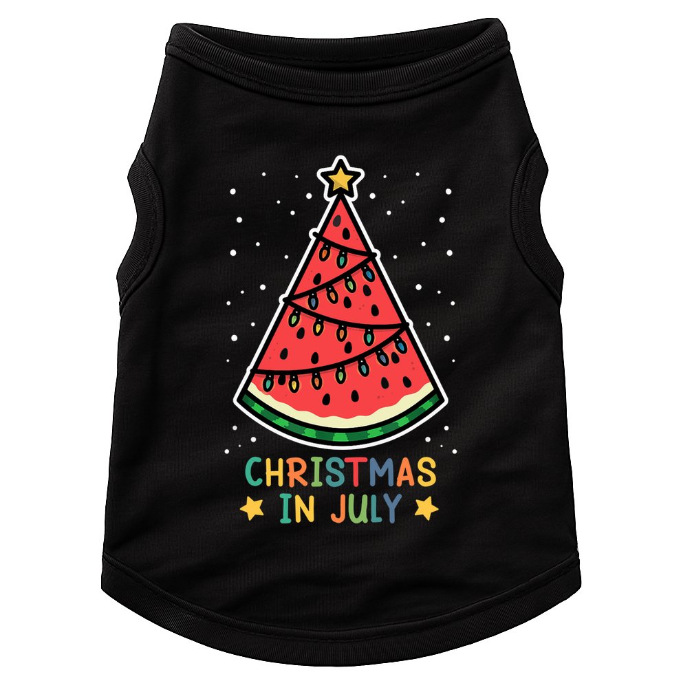Funny Watermelon Christmas in July Wo  Doggie Tank