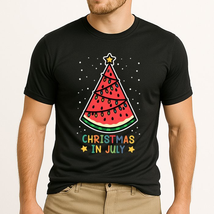 Funny Watermelon Christmas in July Wo  Performance Shirt