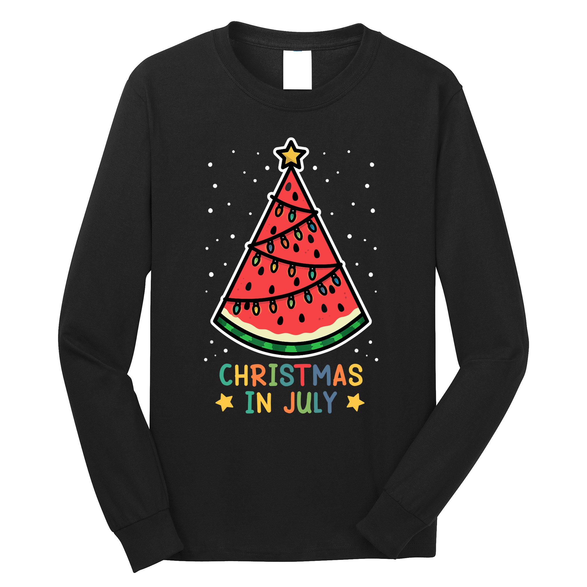 Funny Watermelon Christmas in July Wo  Long Sleeve Shirt