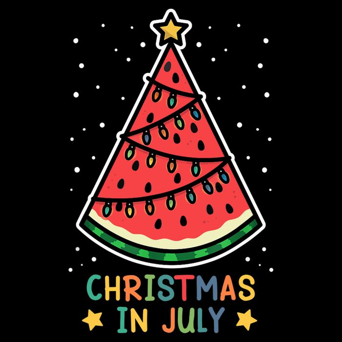Funny Watermelon Christmas in July Wo  7-Panel Snapback Hat