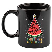 Funny Watermelon Christmas in July Wo  11oz C Handle Ceramic Mug