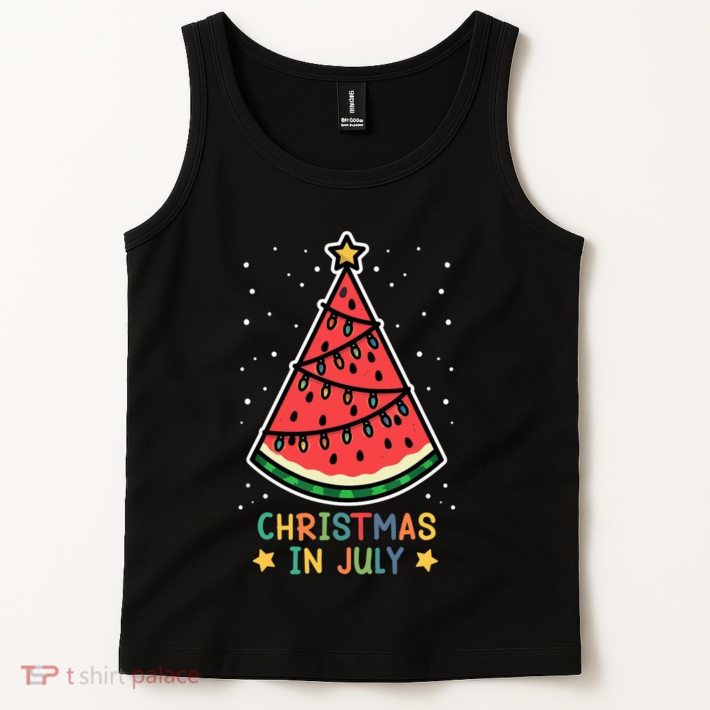 Funny Watermelon Christmas in July Wo  Tank Top