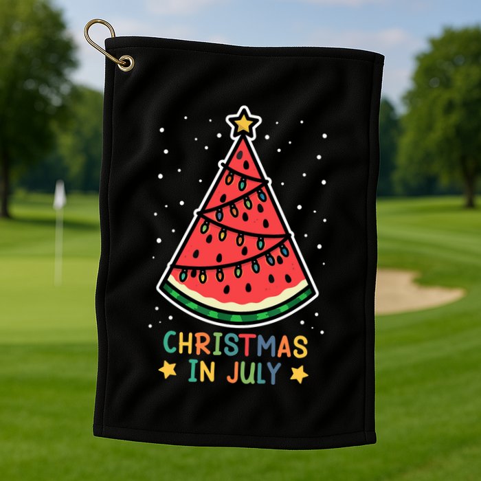 Funny Watermelon Christmas in July Wo  Golf Towel