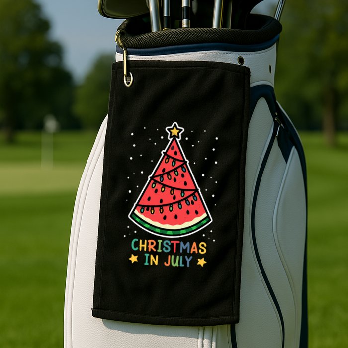 Funny Watermelon Christmas in July Wo  Golf Towel