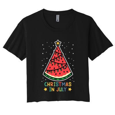 Funny Watermelon Christmas in July Wo  Crop Top