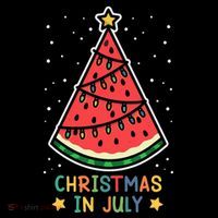 Funny Watermelon Christmas in July Wo  Womens T-Shirt