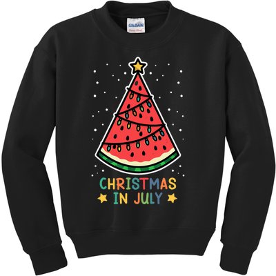 Funny Watermelon Christmas in July Wo  Kids Sweatshirt