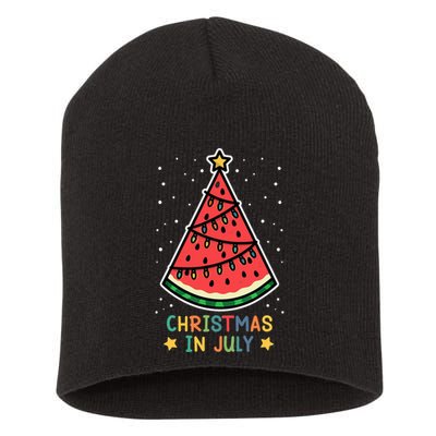 Funny Watermelon Christmas in July Wo  Short Acrylic Beanie