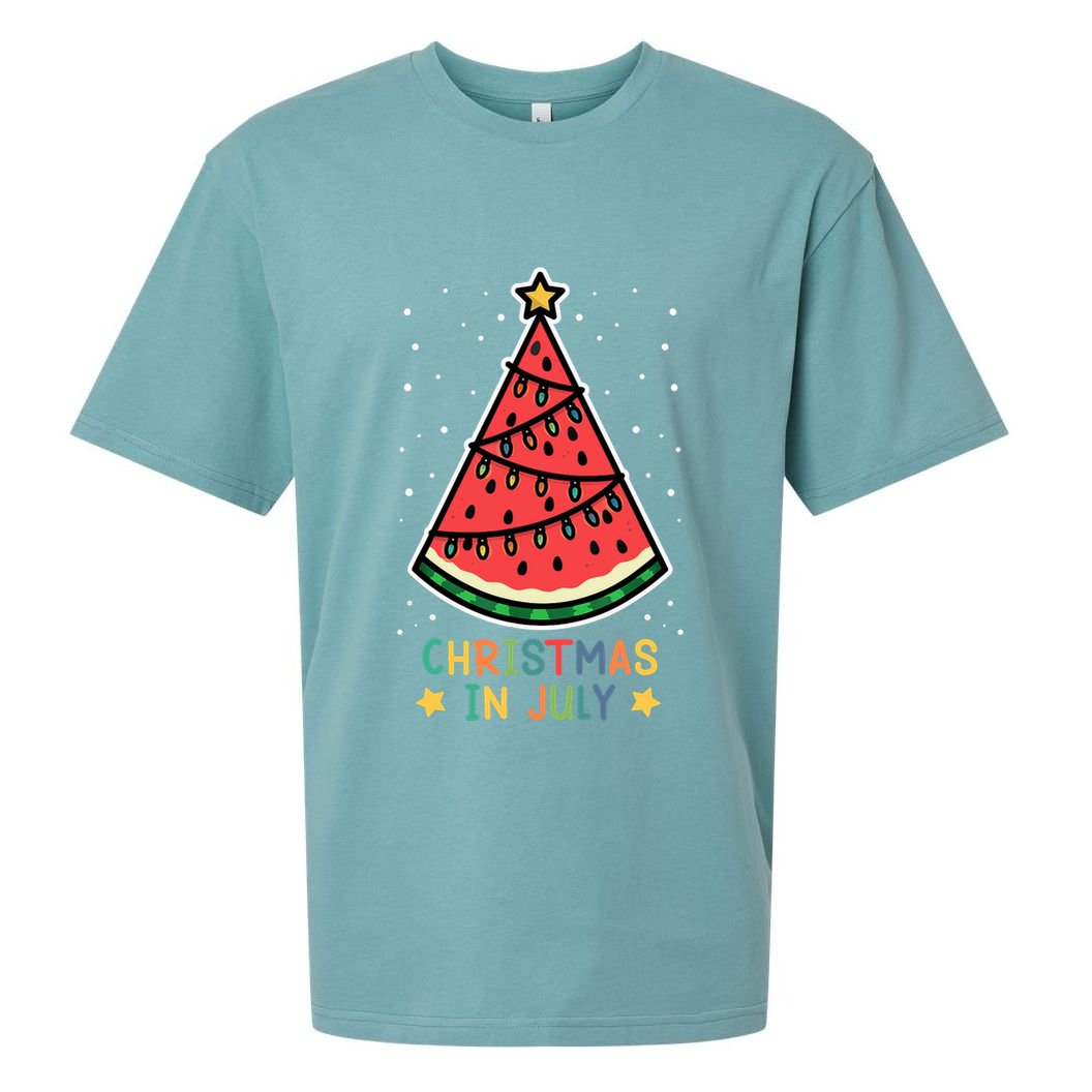 Funny Watermelon Christmas in July Wo  Sueded Cloud Jersey T-Shirt