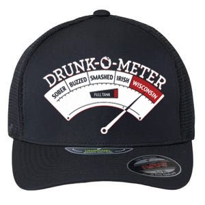 Funny Wisconsin Drinking Wisconsin Drunk Funny Flexfit Unipanel Trucker Cap