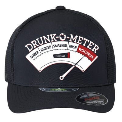 Funny Wisconsin Drinking Wisconsin Drunk Funny Flexfit Unipanel Trucker Cap