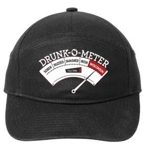 Funny Wisconsin Drinking Wisconsin Drunk Funny 7-Panel Snapback Hat