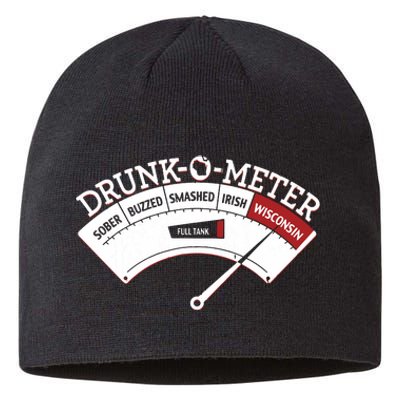 Funny Wisconsin Drinking Wisconsin Drunk Funny Sustainable Beanie