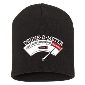 Funny Wisconsin Drinking Wisconsin Drunk Funny Short Acrylic Beanie