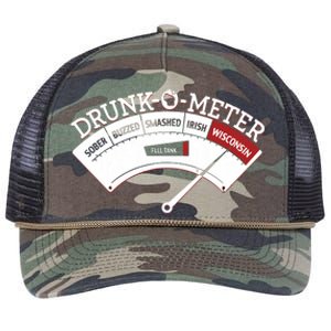 Funny Wisconsin Drinking Wisconsin Drunk Funny Retro Rope Trucker Hat Cap