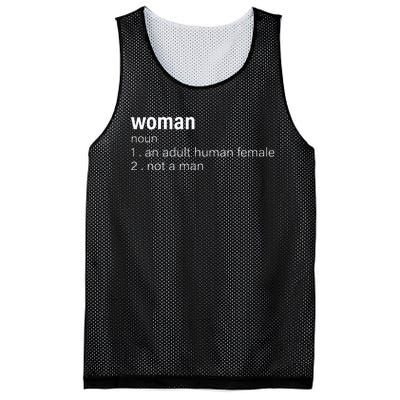 Funny Woman Definition Noun An Adult Human Female Mesh Reversible Basketball Jersey Tank