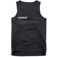 Funny Woman Definition Noun An Adult Human Female Tank Top