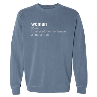 Funny Woman Definition Noun An Adult Human Female Garment-Dyed Sweatshirt